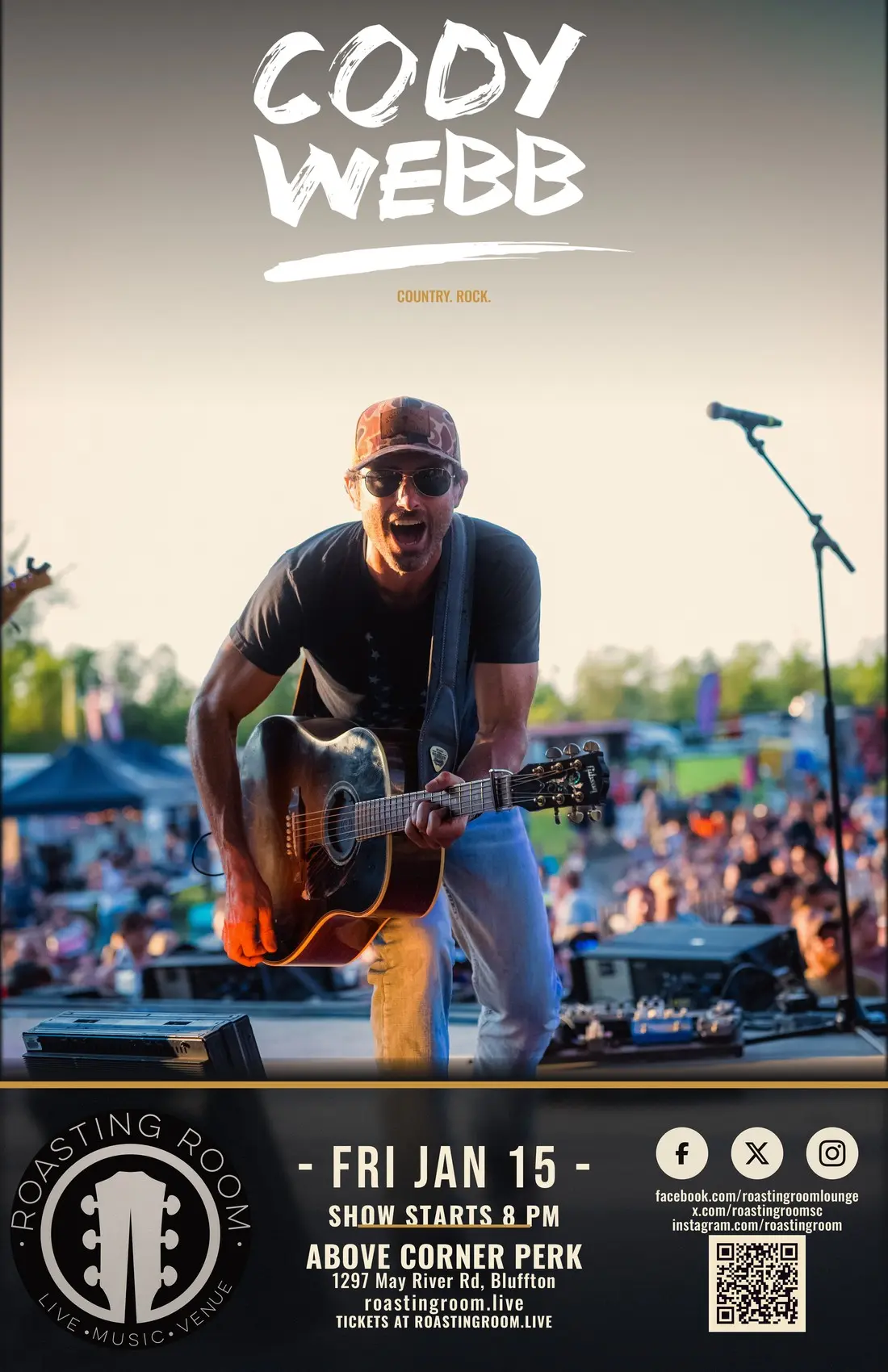 Cody Webb. Friday January 15. Show starts 8 PM.