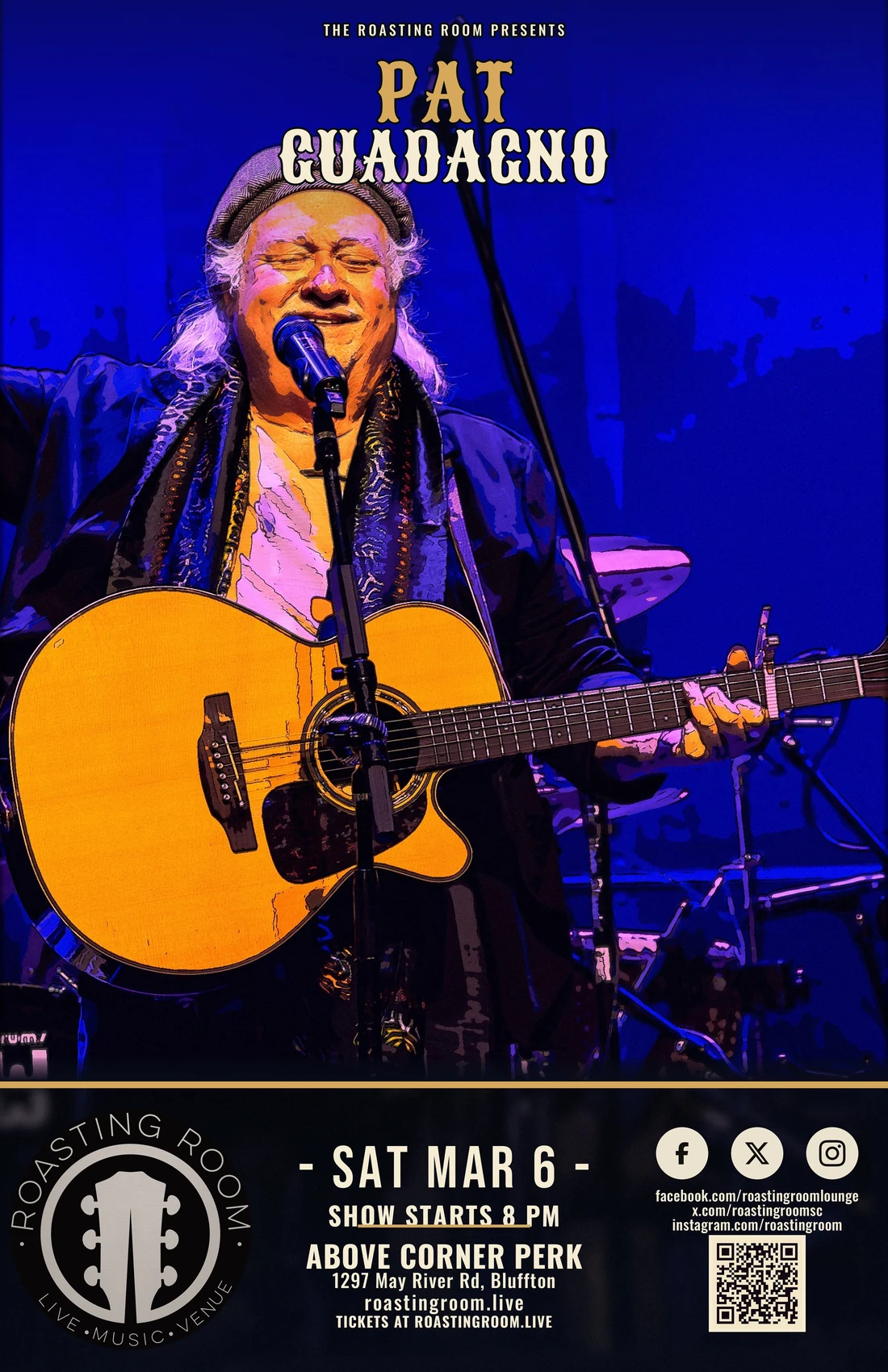Pat Guadagno. Saturday March 6. Show starts 8 PM.