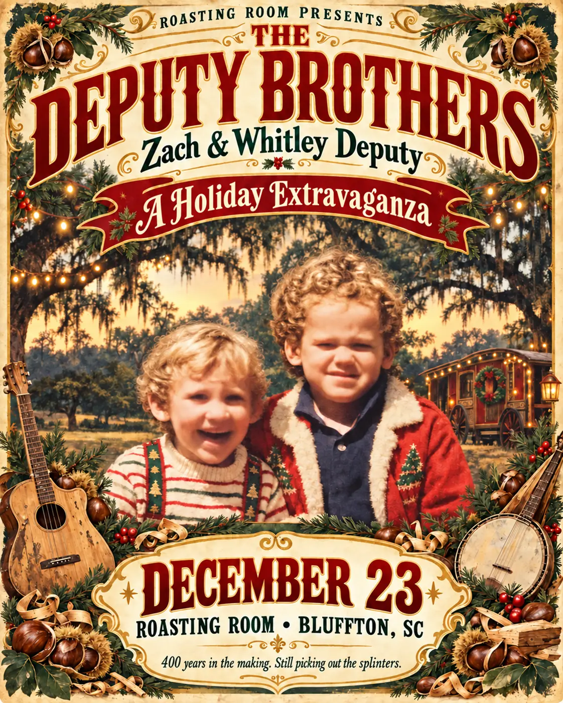 The Deputy Brothers. Holiday Extravaganza. Wednesday December 23. Show starts 8 PM.